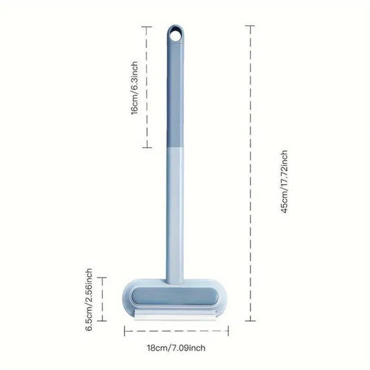 Pet Hair Remover Brush with Extra-Long Handle – Reusable, Washable Lint Cleaner for Cat Dog Hair on Furniture, Carpets, and Bedding.