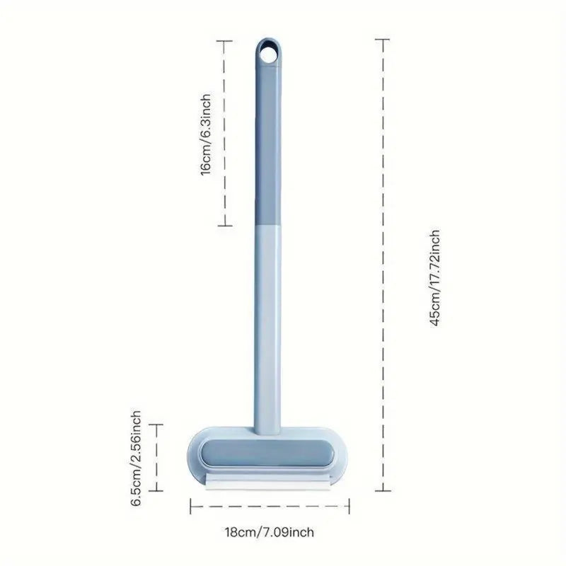 Pet Hair Remover Brush with Extra-Long Handle – Reusable, Washable Lint Cleaner for Cat Dog Hair on Furniture, Carpets, and Bedding.